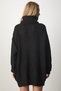 Woman's Black Turtleneck Long Knitwear Sweater MX00107 - 4