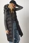 Women's Black Hooded Long Puffer Vest DD01246