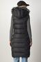 Women's Black Hooded Long Puffer Vest DD01246 - 7