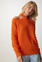 Women's Orange Off The Shoulders Knitwear Sweatshirt MX00118 - 4