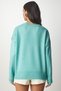 Women's Water Green Crew Neck Oversize Knitwear Sweater BV00085 - 5