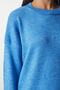 Women's Sky Blue Crew Neck Oversize Knitwear Sweater BV00085 - 4