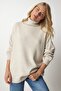 Women's Beige Turtleneck Oversize Knitwear Sweatshirt BV00084 - 4