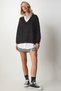 Women's Black V-Neck Oversize Knitwear Sweater BV00082 - 3