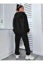 Unisex Chicago America Printed Oversize 3 Thread Hooded Tracksuit Set - 3