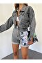 Women's Zippered Chest Pocket Crop Jacket Casual Cut - 4