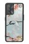 Oppo A74 Glossy Phone Case with Watercolor Stork Design