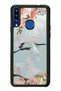 Glossy Phone Case for Samsung A20S Watercolor Stork Design