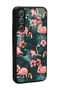 Samsung A24 Compatible Flamingo Leaf Design Glossy Phone Case - 2