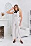 Women's Kangaroo Pocket Strap Tie Linen Jumpsuit - 2