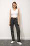Smoked Soil Cargo Loose Back Pocketless Lycra Super High Waist Jean Trousers - 3