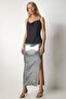 Women's Black Strappy Satin Surface Stylish Blouse FN03083 - 3