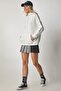 Women's White Hooded Hooded Basic Sweatshirt SM00153