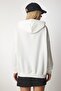 Women's White Hooded Hooded Basic Sweatshirt SM00153 - 5
