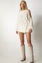 Women's Cream Cut Out Detailed Knitwear Sweater PN00081 - 5