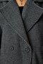 Women's Dark Gray Wool Effect Oversize Cashmere Coat TO00077 - 5