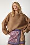 Women's Biscuit Balloon Sleeve Basic Knitwear Sweater BV00098 - 4