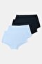 Women's Black and White 4 Pack Wide Brim Modal Panties 1053