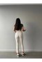 Maria Women's Light Beige Cream Super High Waist Comfort Lycra Mom Jeans Pantalon Jeans - 3