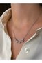 Silver Magnet Flower Heart Model Stainless Steel Necklace (Couple Model) - 4