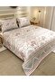 Pique Set Cotton Double Jacquard Woven Bedspread Pink Vintage Elephant