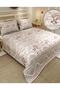 Pique Set Cotton Double Jacquard Woven Bedspread Pink Vintage Elephant - 3