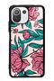 Xiaomi Mi 11 Lite Glossy Phone Case with Fuchsia Flowers Design