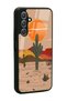 Glossy Phone Case for Samsung A24 Retro Cactus Sun Design - 2