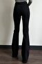 Elegant Women's High Waist Flared Leg Black Flare Jeans Jeans - 3