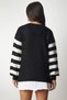 Woman's Black and White Block Colorful V-Neck Knitwear Sweater KI00092 - 6