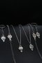 6 Pieces Special Gift Boxed Fire And Water Silver Color Couple Lover Best Metal Necklace, Bracelet, Keychain - 5