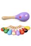 Educational Wooden Maracas Colorful Maracas 20 Cm - 2