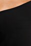 Siyah Tek Omuz Pamuklu Esnek Fitted/Vücuda Oturan Crop Örme Bluz TWOAW24BZ00099 - 10
