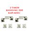 (7 SETS) Sofuoğlu Anka Stainless Nickel Satin Square Rosette (3 in 1 SET) Door Handle (5 ROOMS / 2 BATHROOMS WC) - 5