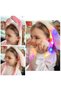 Cute Plush Dog Puppy with Colorful Lights and Movable Ears for Boys Girls Children Adults Crown White