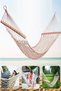 Natural Wooden Picnic Camping Rope Braided Economical Wooden Hammock Swing Single Person