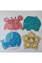 Activity of placing coloured shapes