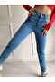 Blue High Waist Mom Jean Jeans - 3