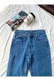Blue High Waist Mom Jean Jeans - 5