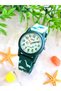 V23C.YL Q&Q Silicone Cord 10 Atm Waterproof Unisex Kids Wristwatch
