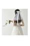 Bowknot Short Bridal Veil Bridal Veil White Veil Bridal Veil with Bowknot,Plain Back Veil - 2
