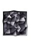 Women's Twill Silk Scarf Black - Cream - 2