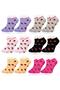 Pack of 12 Women's Patterned Colorful Quality College Booties Socks
