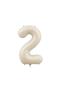 Best Sea Sand Beige Color Number Foil Balloon Age 2