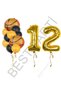 Best Gold Color Number Basketball Ball Foil and Latex Balloon Set Age 12