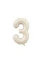 Best Sea Sand Beige Color Number Foil Balloon Age 3