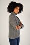 Gray Women's Braided Turtleneck Wool Sweater - 4