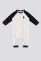 U.S. Polo Assn Cream Cherry Pattern Snap Baby Jumpsuit