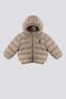 U.S. Polo Assn Beige Hooded Baby Coat with Feather Inside