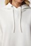 Women's White Hooded Hooded Basic Sweatshirt SM00153 - 4